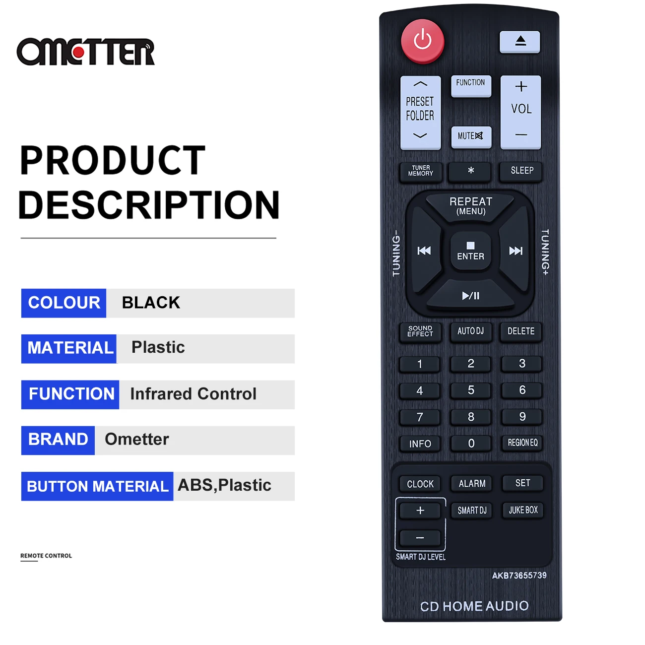 Telecomando muslimex adatto per LG Home Audio Stereo Mini sistema hi-fi CM4550 CM8430 CM9940 CMS4340 CMS4540 OM5541 OM7550