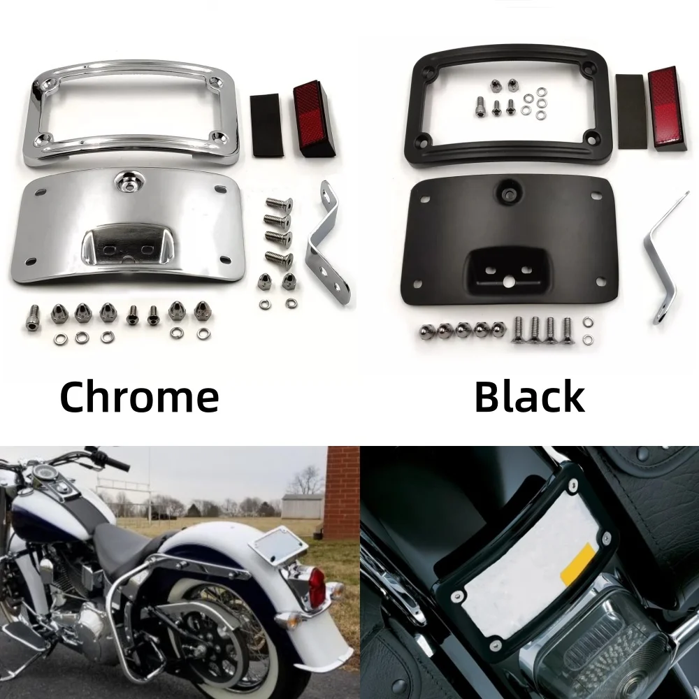 

Кронштейн номерного знака мотоцикла для Harley Softail Deluxe FLSTN Springer Classic FLSTSC 2005-2017, держатель номерного знака