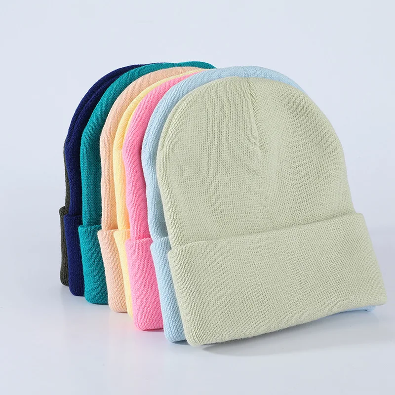 New Custom Knitted Hat Winter Men's Women's Wool Hat Suitable Daily Outdoor Warmth Personalized Logo Embroidered Elastic Hat
