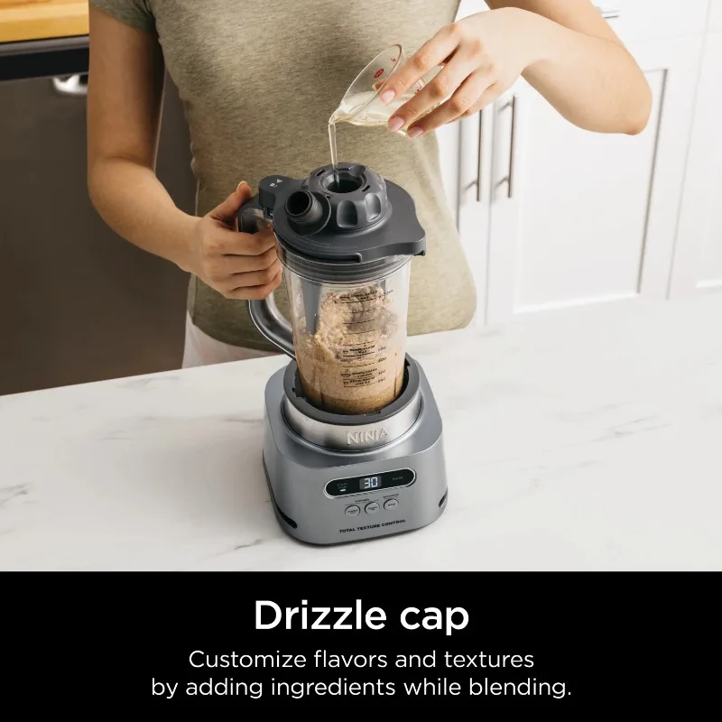 Ninja Twisti، خلاط عالي السرعة Duo 3 برامج Auto-iQ المحددة مسبقًا، 34 أونصة. سعة الإبريق، SS150