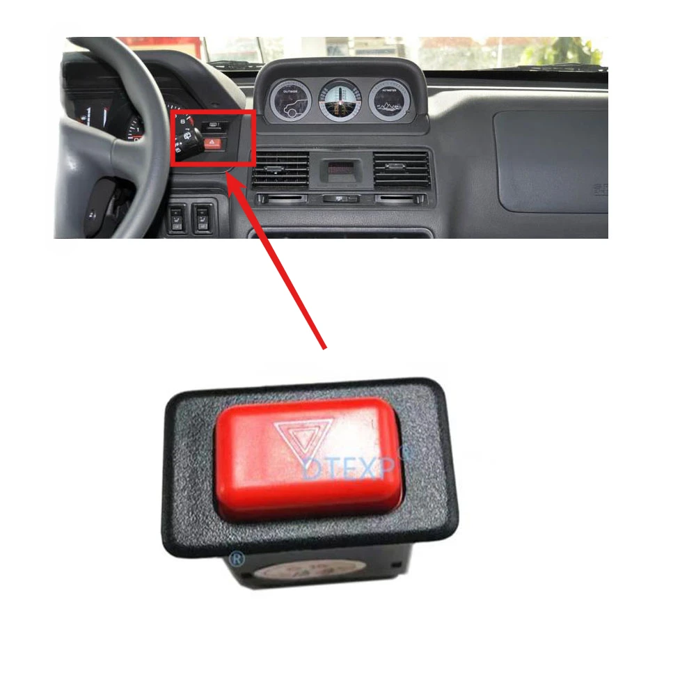 

1 Piece MB652291 Emergency Warning Switch for Pajero Red Button for Montero V32 V33 V43 Second Generation Mark 2 Car Accessories