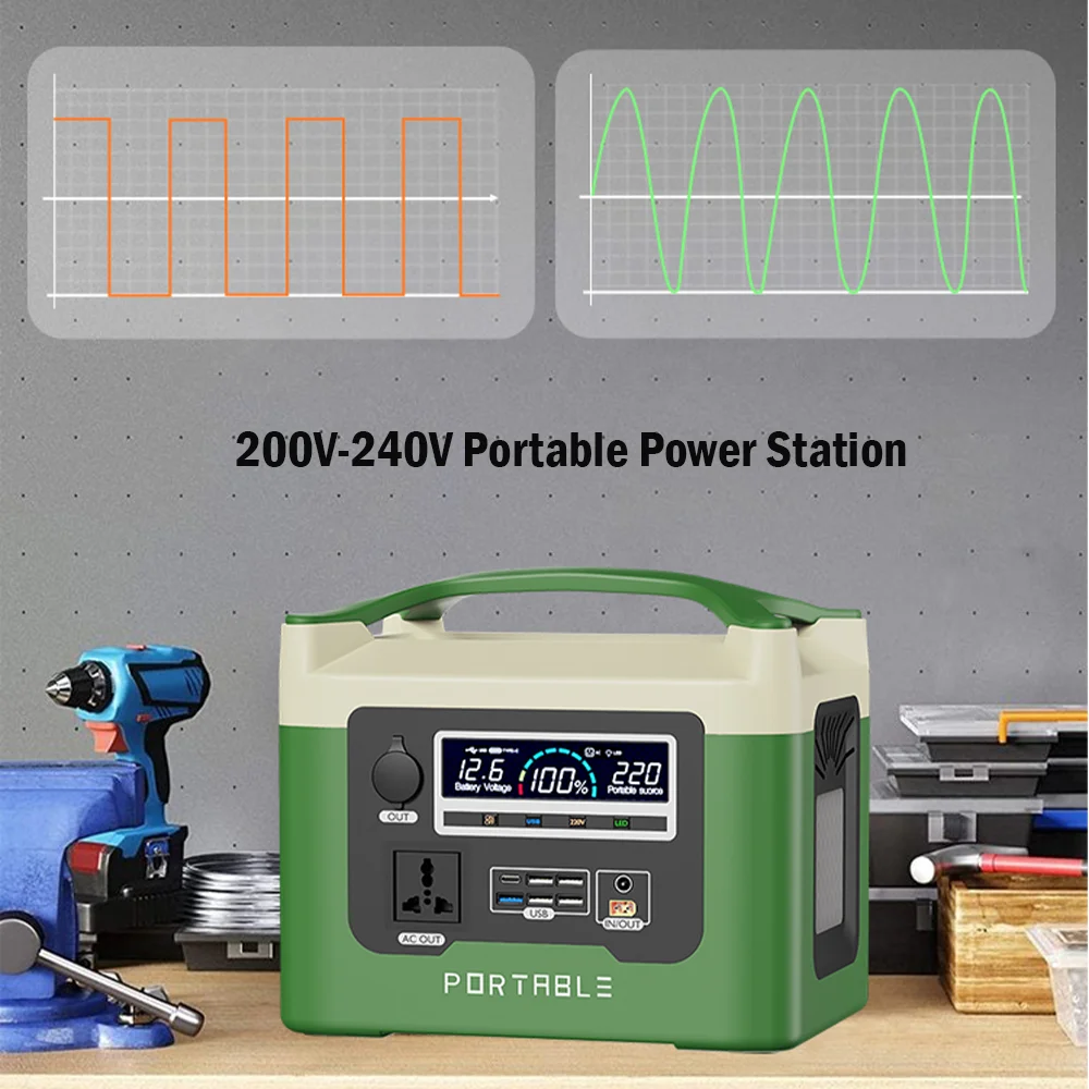 1500W Portable Power Station 1000Wh Solar Electric Generator 648000mAh Battery 3 Hours Full Fast Charge for Home Camping RV