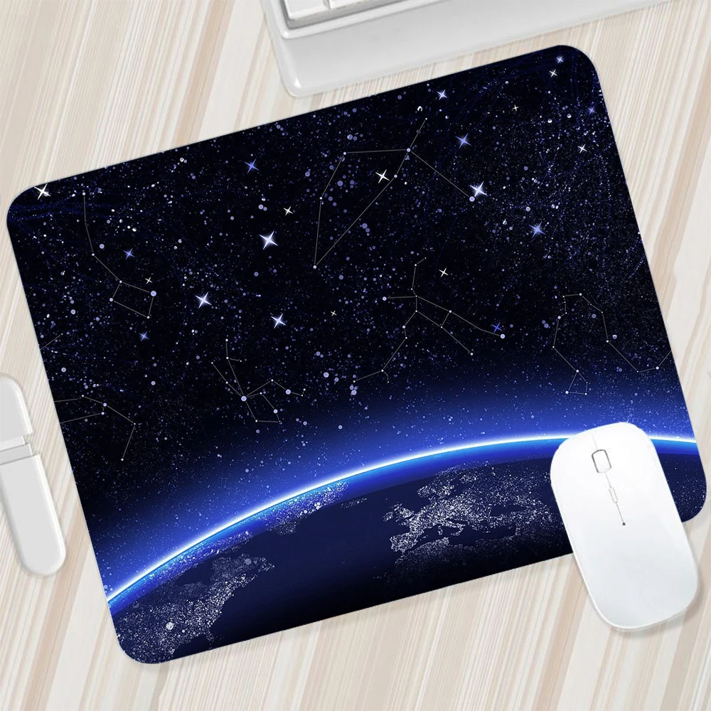 Night Sky Galaxy Small Mouse Pad Gaming Mousepad PC Gamer Mouse Mat Computer Office Pad Keyboard Mat Desk Pad Laptop Mausepad