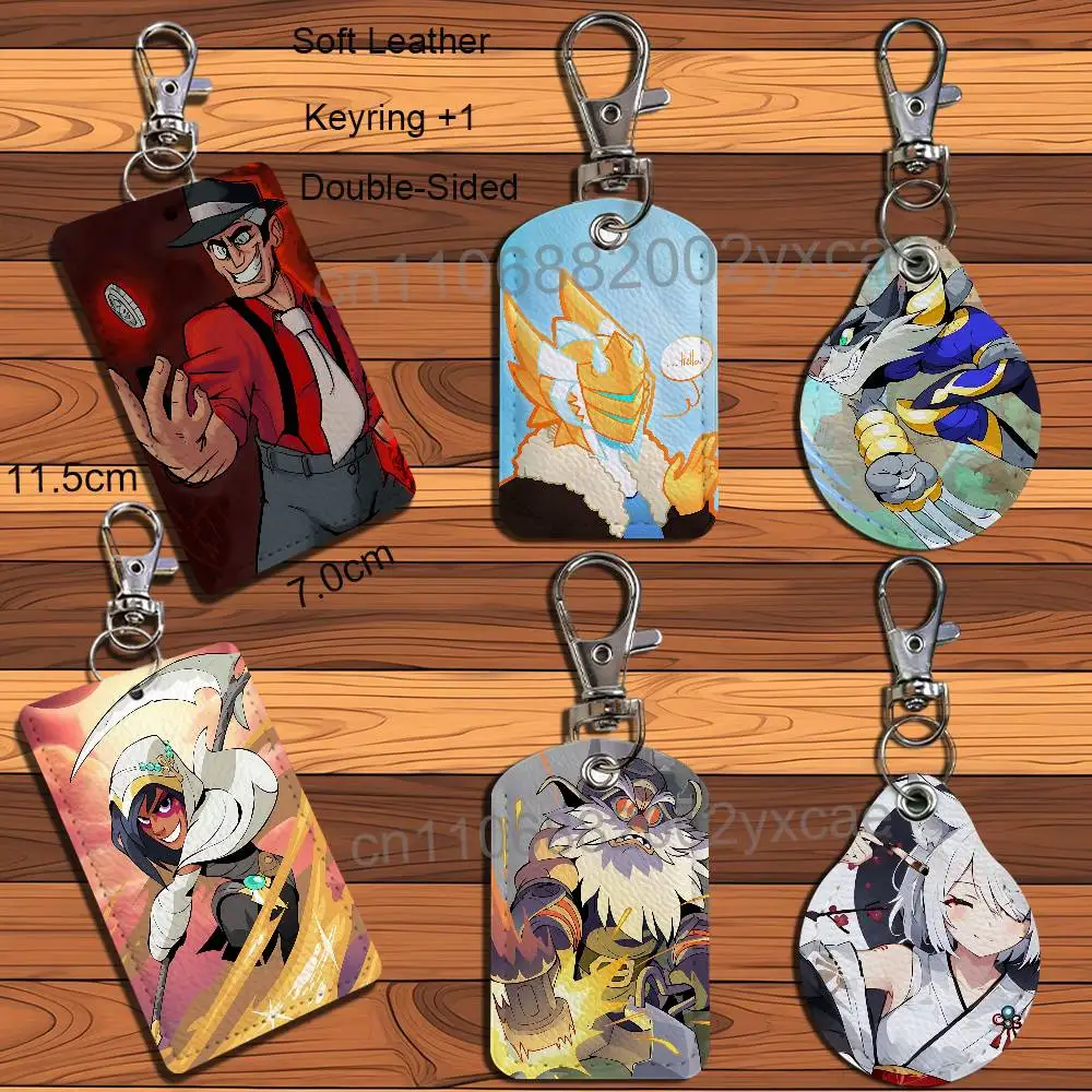 

game Teros Imugi Mordex Brawlhalla Card Holder With Keychain Executive Protection For Bank Credit Subway Bus Case