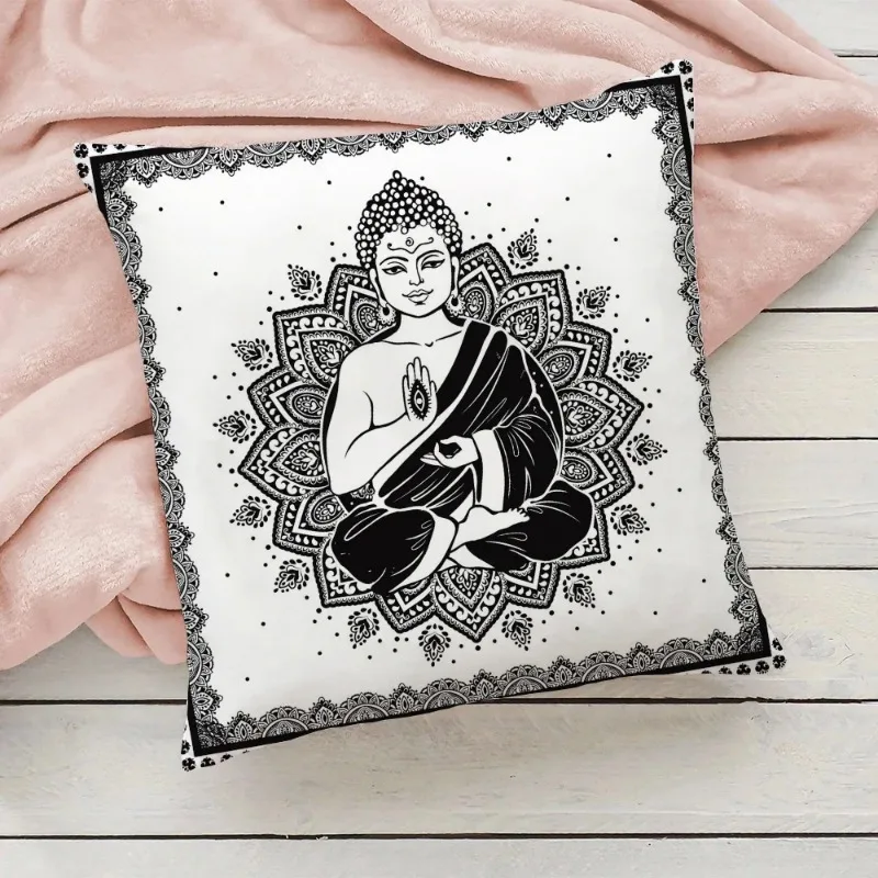 Custom Buddhist Cushion, Decorative Pillowcases, Sofa Cushions, Room Decor, Ornamental Pillowcases, 45*45