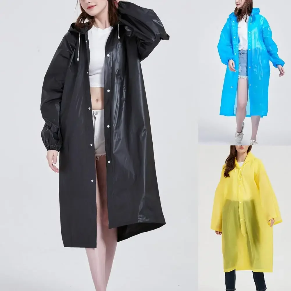 Outdoor Thickened Raincoat Fishing Portable Extra Large Size Long Waterproof Poncho Travel Non-disposable Poncho