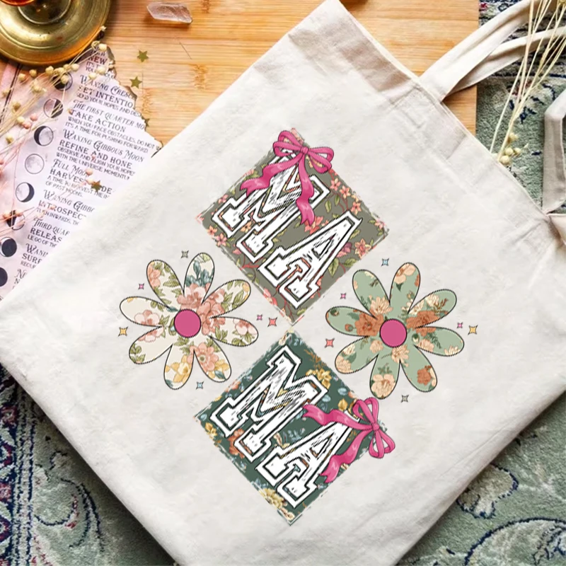 

Сумка-тоут на плечо в богемном стиле с винтажным цветочным узором для мам, на молнии, подарки ко Дню матери, повседневные сумки