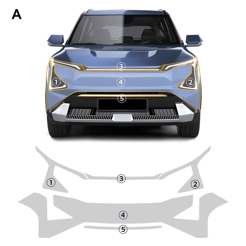

Комплект защитной пленки PPF 8,5 мил для Kia EV5 2024-2025: прозрачная пленка TPU для бампера, капота, кузова автомобиля, устойчивая к царапинам