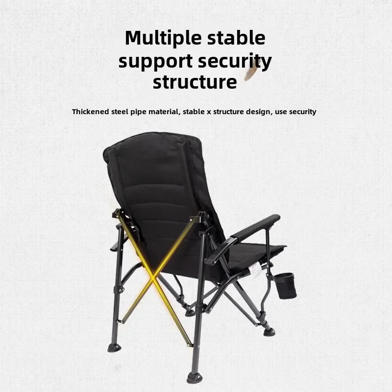 Adult Camping Chair Heavy Duty,Folding Lawn Chair for Outdoor Sports,High Removable Back,Folding Chair for Camping Fishing