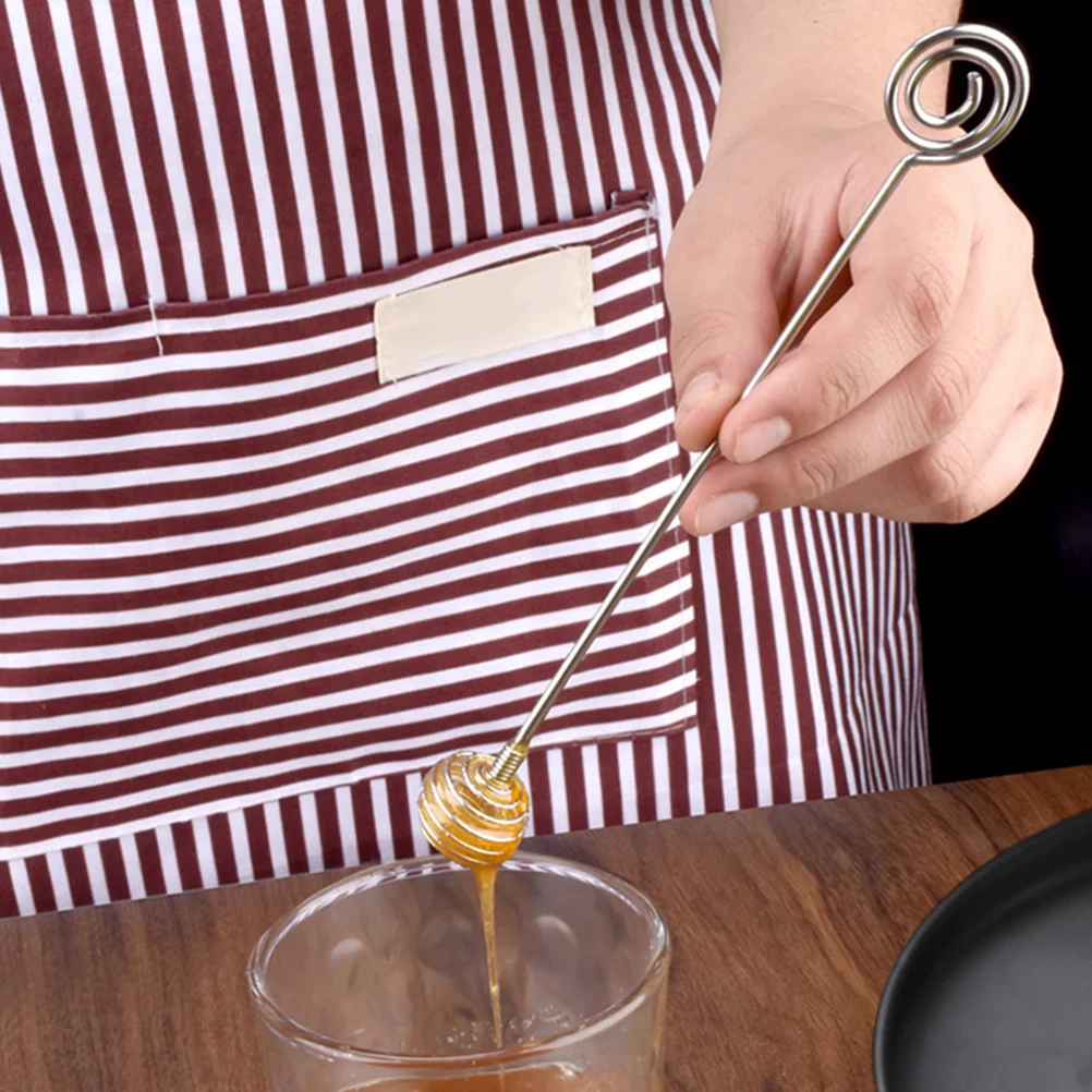 

3pcs Honey 304 Stainless Steel Jam Dippers Spoon Stir Wands for Coffee Tea Milk Sugar Cream Mixing Serving