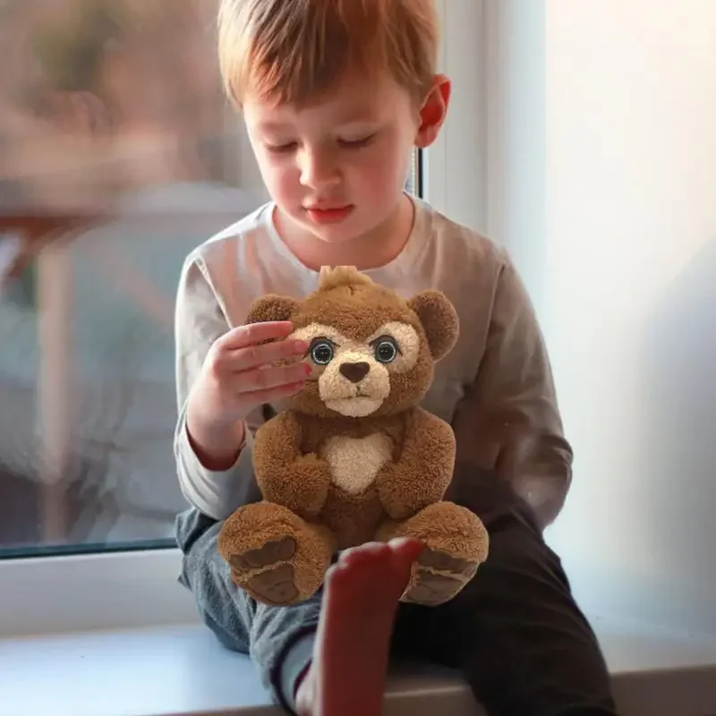 25cm Interactive Bear Plush Toy with Music Cute Electric Music Bear Lovely Stuffed Kids Birthday Xmas Christmas Gift 아기 유아 장난감