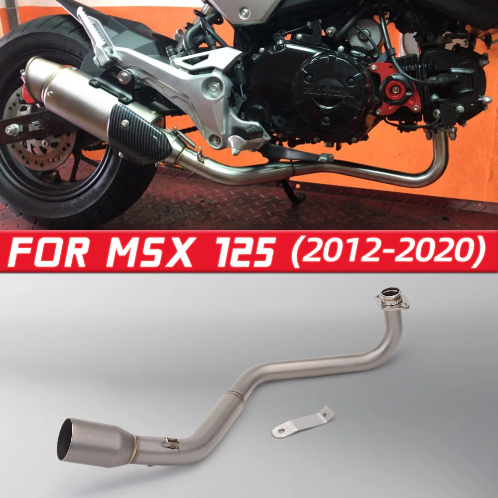2013-2020 MSX125 Motorcycle Complete Exhaust System with Modified 51MM Front Connection Pipe New Condition