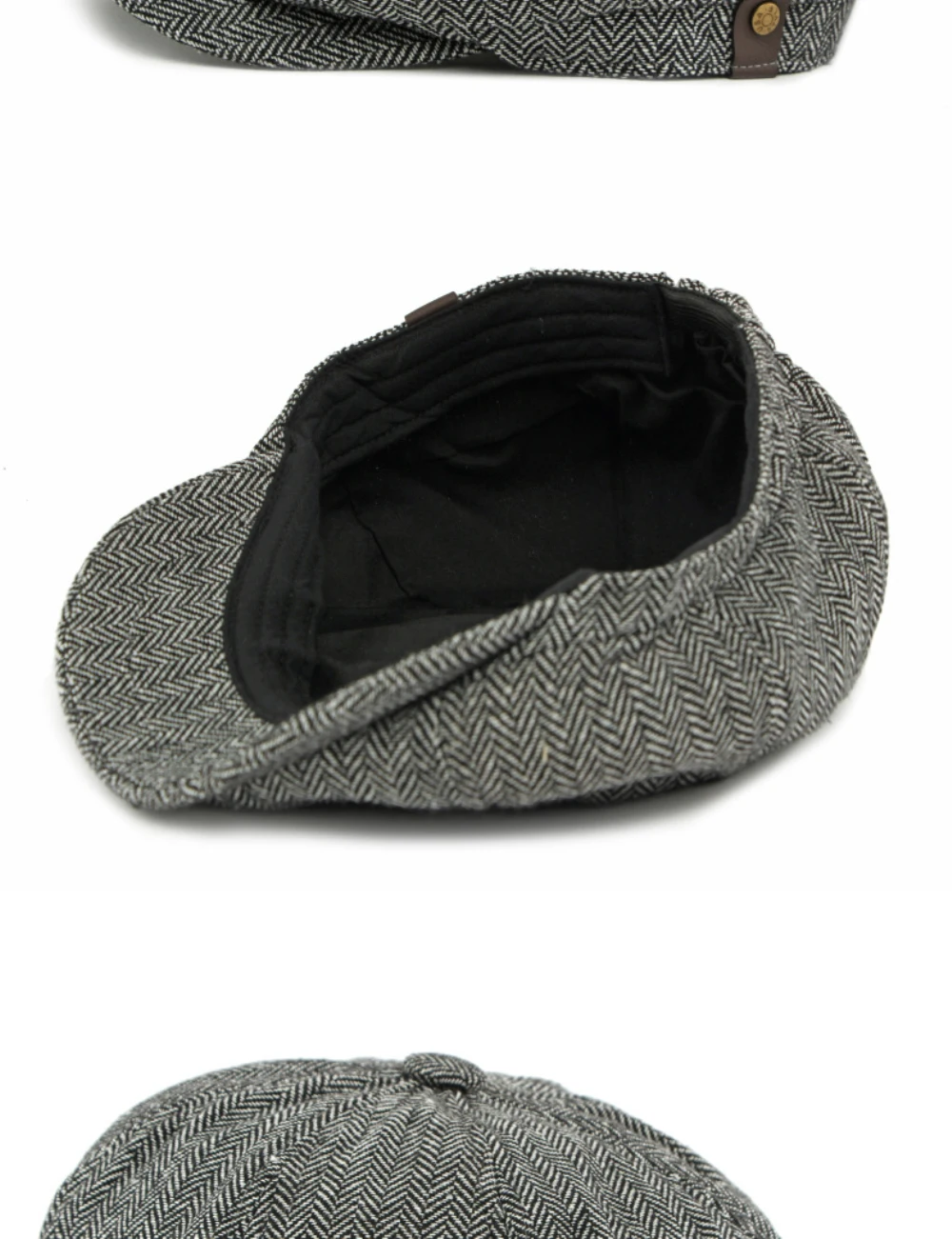 HT4908 Baskenmützen für Männer und Frauen, Vintage-Künstler-Malermütze, Unisex Ivy Flachmütze, Frühling Herbst Gestreifte Achteckige Baskenmütze – Detail 12