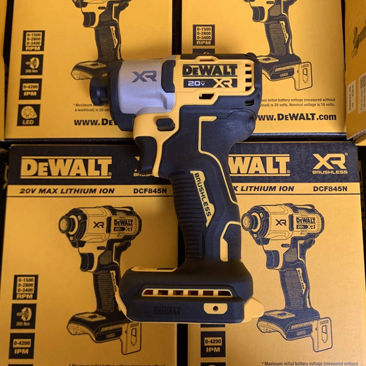 Dewalt dcf845 bürstenloser schnur loser 3-Gang-Aufprall 1/4 in. Treiber 20V Lithium Elektro werkzeuge 206nm