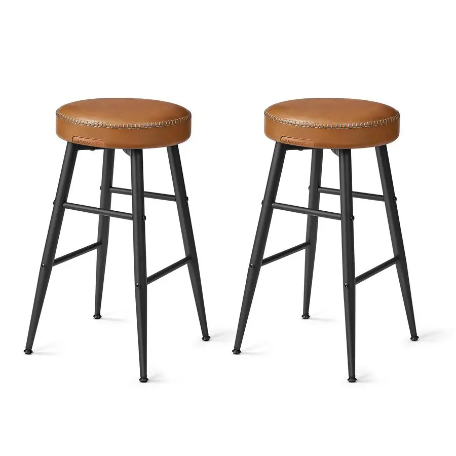

EKHO Collection Bar Stools Set of 2, Counter Height Bar Stools, Kitchen Counter Stools, MidCentury Modern Backless Counter Stool