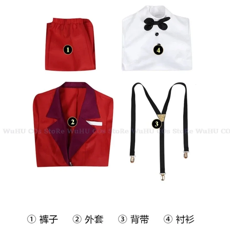 Anime Hazbin Cos Charlie Morningstar Cosplay dibujos animados Hotel fantasía disfraz mujeres adultas uniforme pelucas Halloween carnaval Suita; 6'