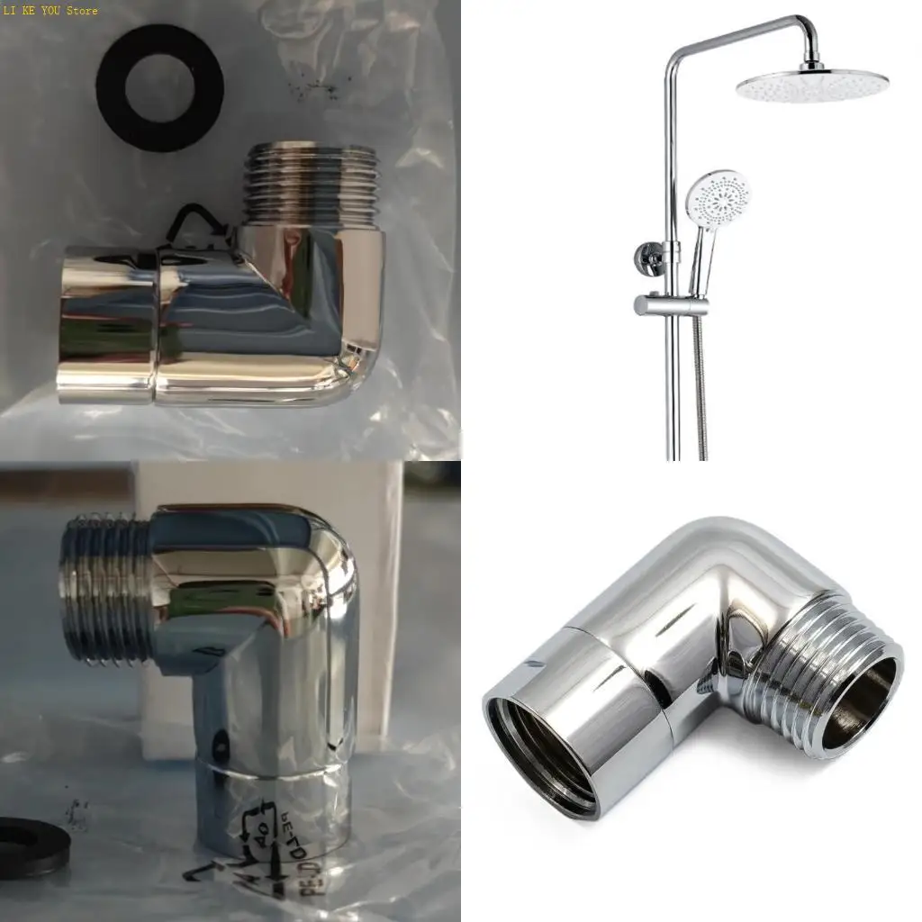 W3JE Brass Shower Elbow Adapter for Shower Head Shower Arm Connection Elbow Shower