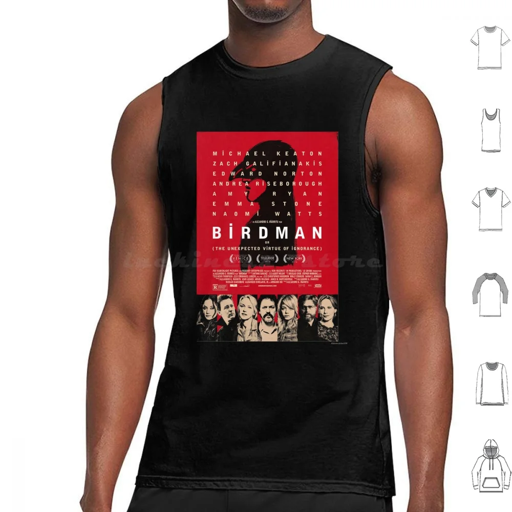 Birdman (ou la vertu inattendue de l'ignorance) T-shirt de film, débardeur sans manches, film Birdman