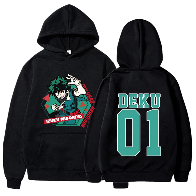 New Anime Deku Print Hoodies Women Men Causal Tops Unisex Fashion Harajuku Long Sleeve Sweatshirts Fleece Pullover