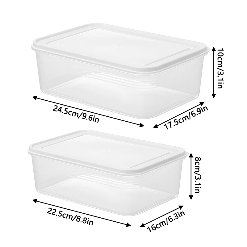 Frozen Meat Preservation Box Refrigerator Food Retain Freshness Transparent Storage Jar Home Kitchen Vegetable Storage Organizer