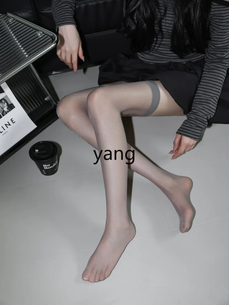 LMM3 strip bright silk pearlescent socks women's Japan and Korea sexy shiny silk stockings summer ultra-thin