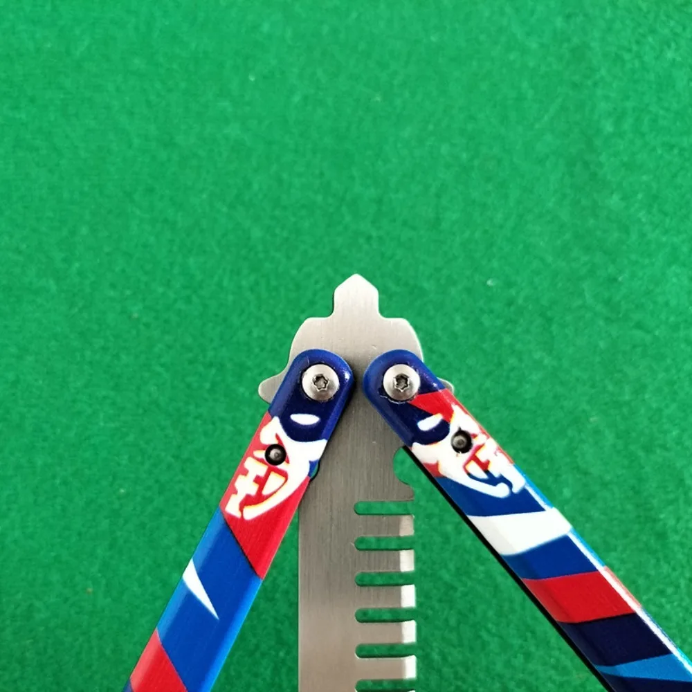 Model Hairdressing Foldable Comb Training Stainless Steel Moustache Brushe Butterfly Comb