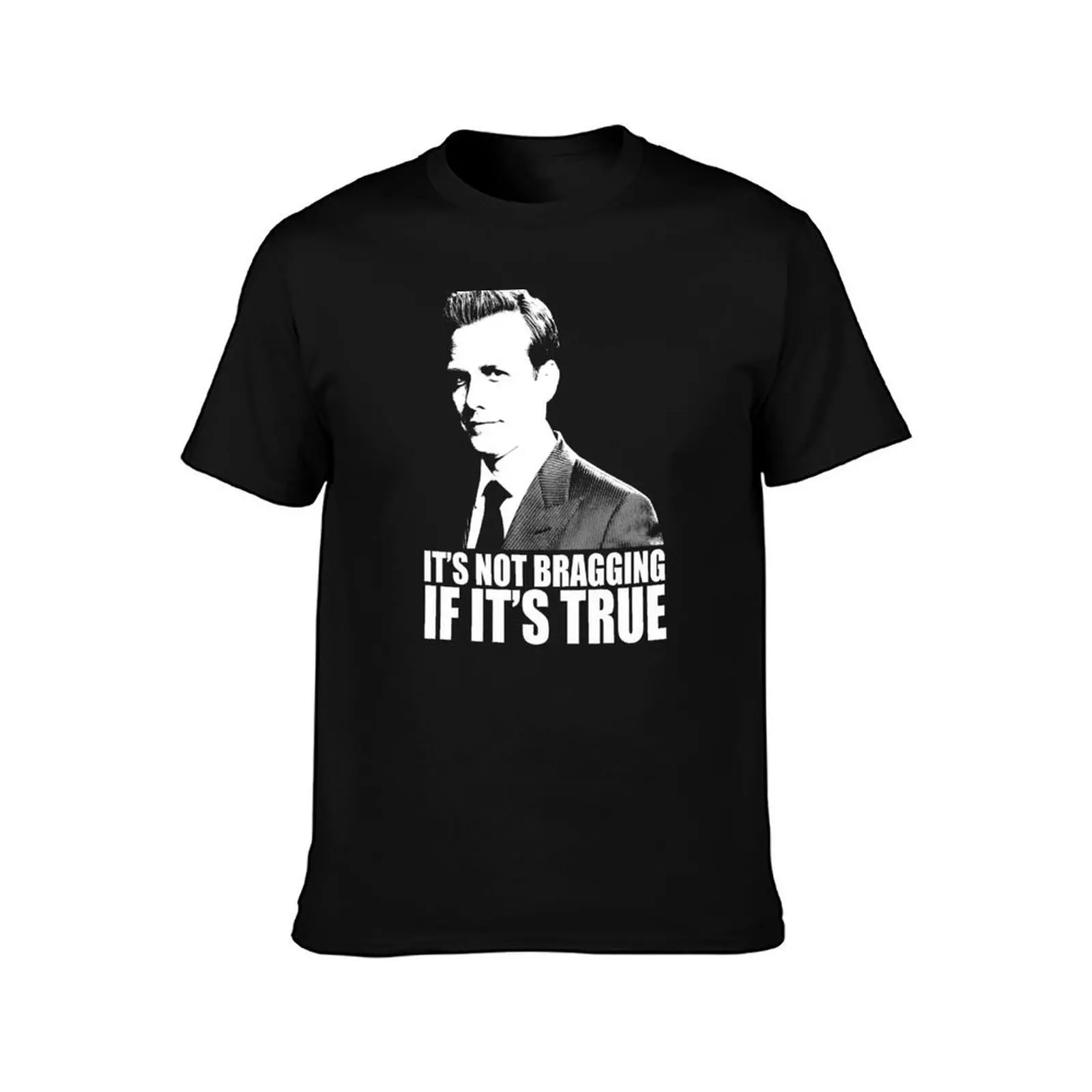 Suits Harvey Specter It's Not Bragging Tshirt white T-Shirt Work Utility Short Sleeve Shirt T-Shirt