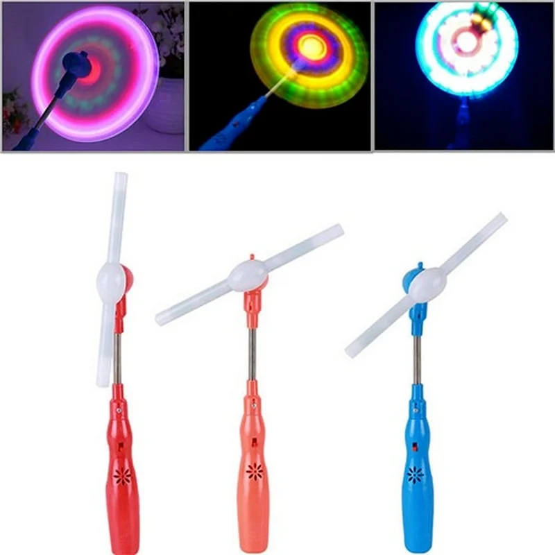 3pcs Led Electric Growing Music Windmill Children\'s Party Toy Flashing Light Up Spinning Toys Gift for Kids Random Color New Hot