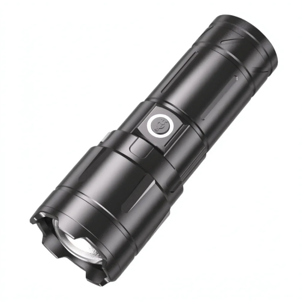 Zoomable LED Flashlight Rechargeable Powerful Torch Outdoor Lighting Lamp Digital Power Display For Hiking Camping Tools