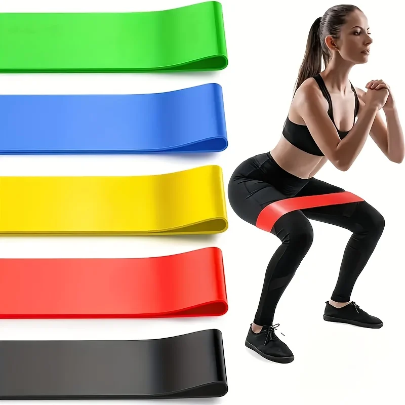 

Fitness resistance bands, training tension bands for hip lifts, legs, Pilates, body stretching and strength training