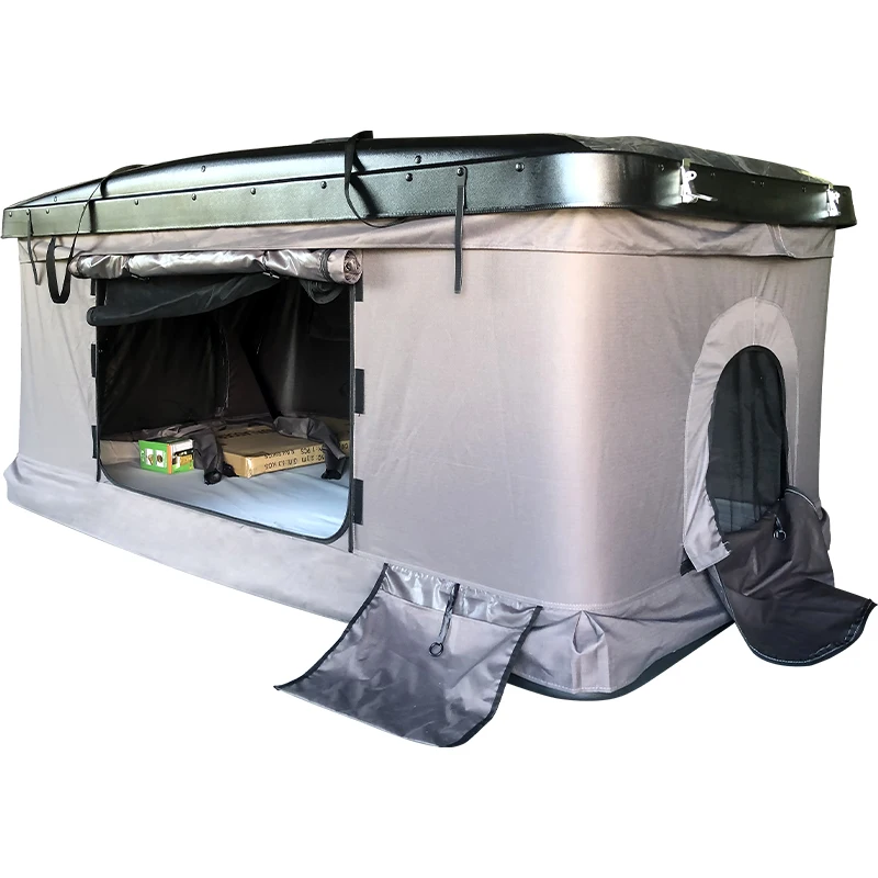 Straight Pop Up Camping 4 Person Automatic Truck Aluminum Roof Top Tents for Sale Wholesale Roof Top Tent From China