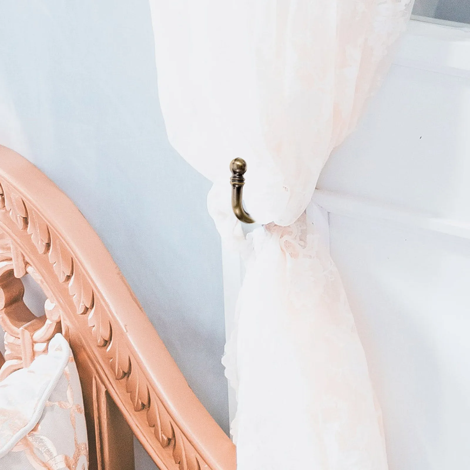 

Hooks Wall Mounted Vintage Drapery Tieback Holder For Window Curtain Home Decor Curtain Hold Back Hooks Accessories