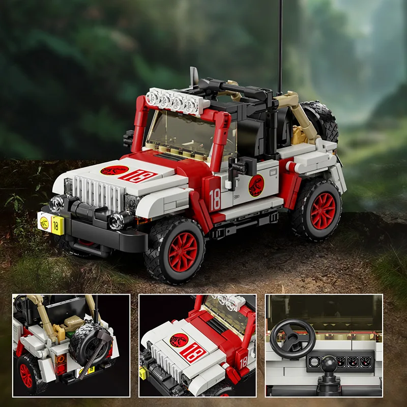 Nuovo 95001 1632pcs MOC Dinosauro A Tema Fuoristrada Building Blocks Mattoni Modello di Montaggio Giocattoli per I Ragazzi Regalo Di Compleanno Set