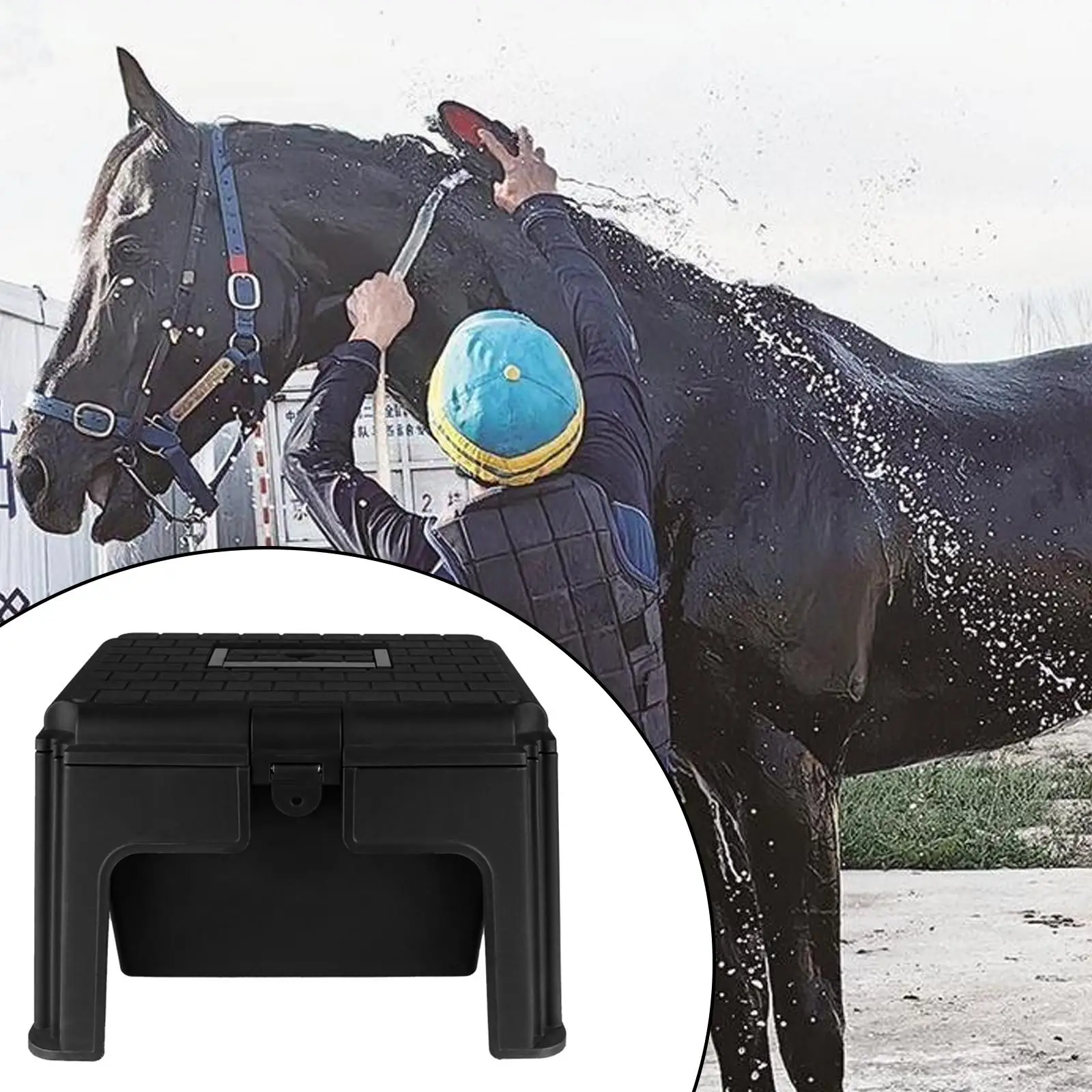 صندوق العناية بالحصان، صندوق تخزين للعناية بالحصان، مجموعة أدوات العناية بالحصان، منظم أدوات الفروسية