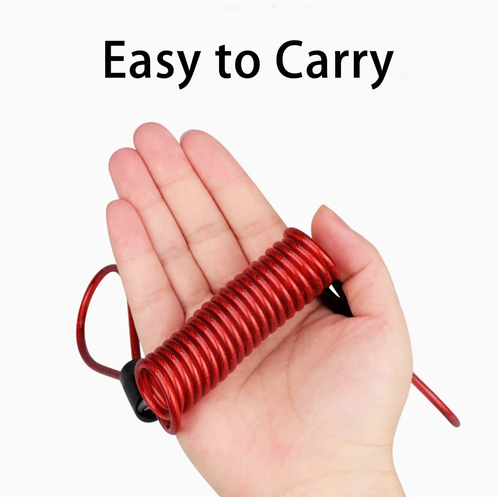 

Кабель напоминания о блокировке, кабель блокировки диска для защиты от кражи, безопасная стальная проволока, пружинная веревка для напоминания о скутере, мотоцикла