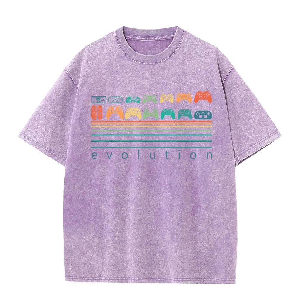 Video Game Controller Evolution 80s 90s Retro Gaming Gamer T-Shirt Camisa Masculina Men's Clothing Women's Anime Women Tee