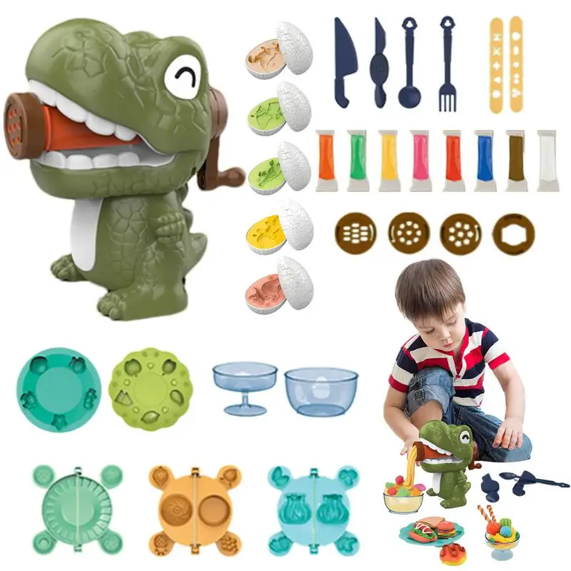 Playdough Noodle Machine Children's Cartoon Playdough Toy Kit Kitchen Playdough Clay Toy With Rich Accessories For Birthday