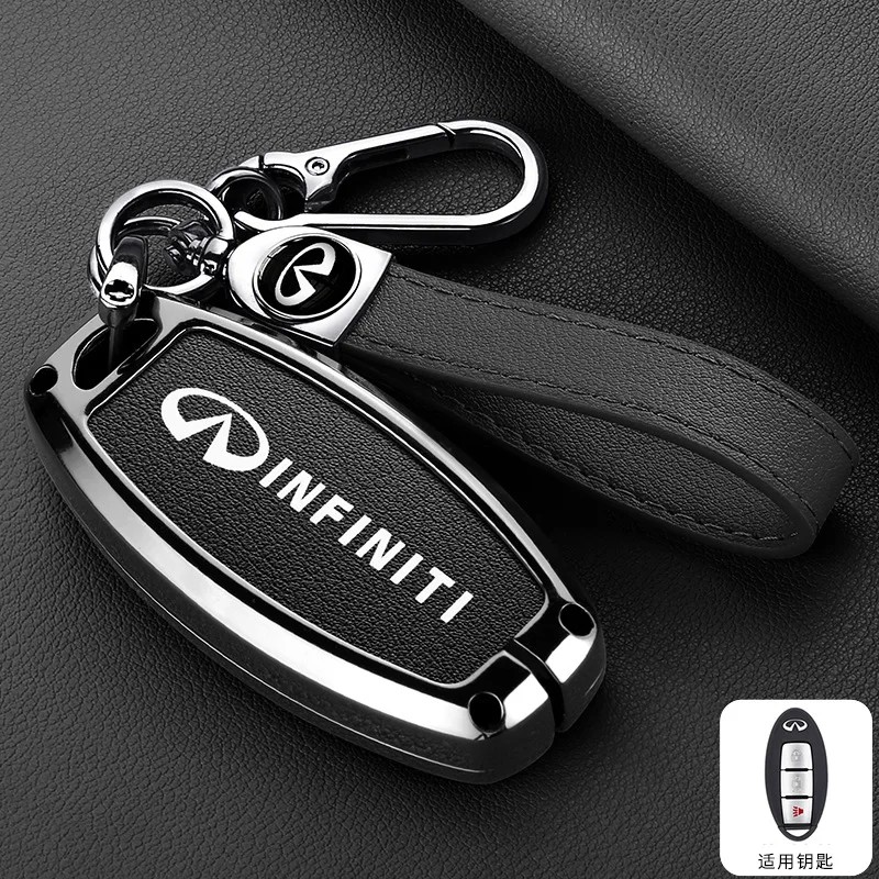 New Car KeyChain Zinc Alloy Key Case Bag For Infiniti QX60 QX70 QX80 QX50 QX30 Q70L Q60 Q50 Q60S Q30 ESQ Shell Cover Accessories view 6