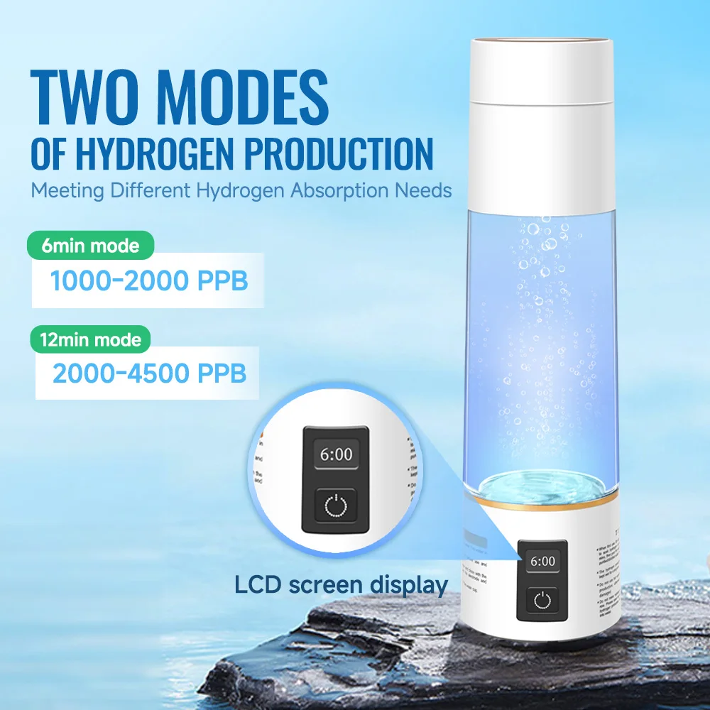 Micro Nano Hydrogen Water Bottle - Hydrogen Rich Water Bottle Generator - Molecular Hydrogen H2 Gas Infused Water Pitcher/Kettle