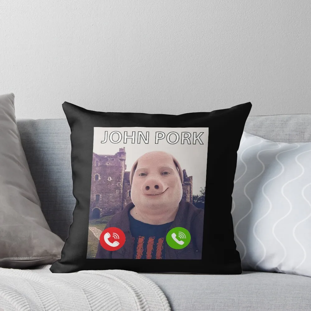 

JOHN PORK IS CALLING Throw Pillow Rectangular Cushion Cover Christmas s Covers Couch Pillows pillow