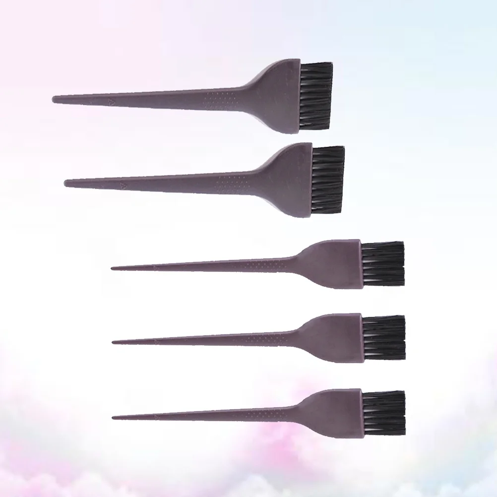 5 pçs conjunto de escova de tingimento de cabelo profissional cerdas de ponta fina para aplicação de cor uniforme salão de beleza diy uso doméstico escova de cor de cabelo