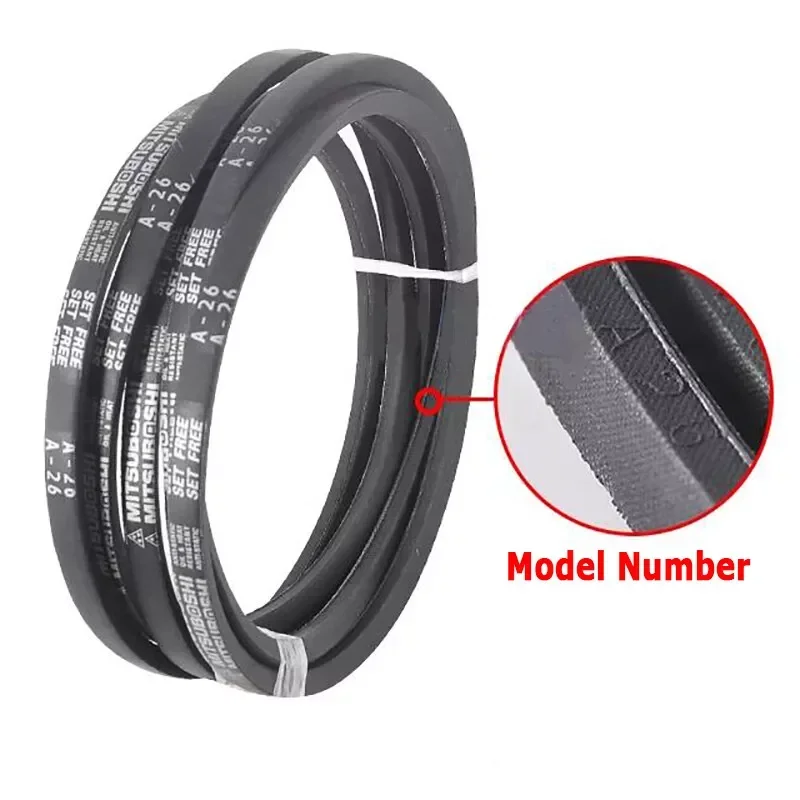 1/2/5Pcs A Section Triangle V Belt Sizes A500-A3000 Mechanical Industrial Close Loop Power Drive Metric 13mm x 8mm