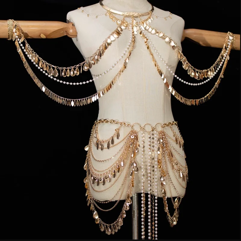 Body Jewelry Tassel Hanfu Vintage Body Accessories Alloy Body Chain Dance Waist Chain Ancient Sex Exotic Ethnic Body Jewelry