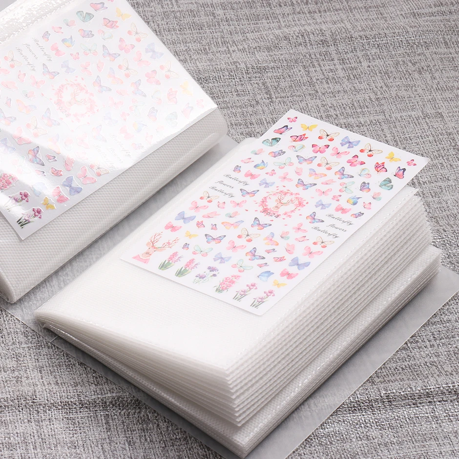 100 Slots Nail Stickers Storage Book Empty Album Collecting Decals Organizer Holder Display Notebook Manicure Nail Tool Supplies