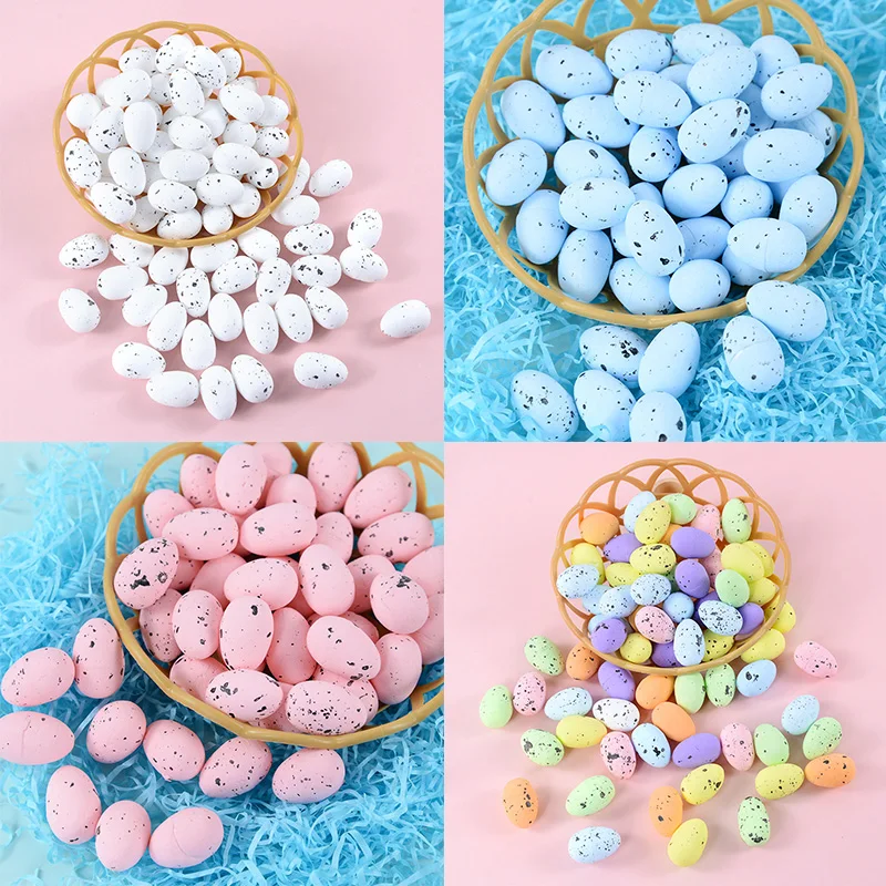 20/50pcs Multicolor Mini Easter Foam Eggs Pigeon Bird Eggs Easter Decoration  Party Supplies DIY Craft Kids Toy Gift Home Decor