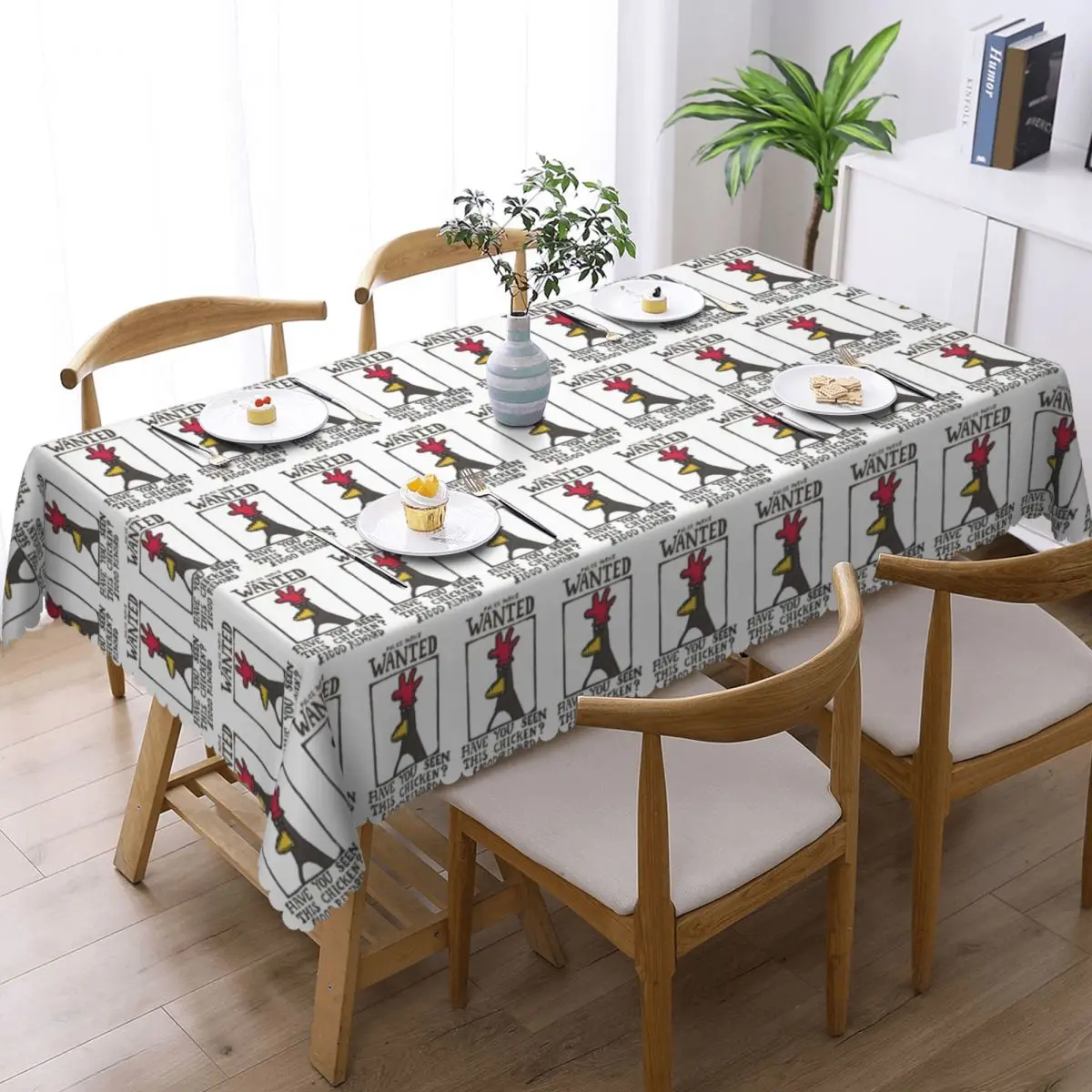 Have You Seen This Chicken Customized Rectangular Tablecloth Waterproof Table Cover for Dining Events Table Cloth