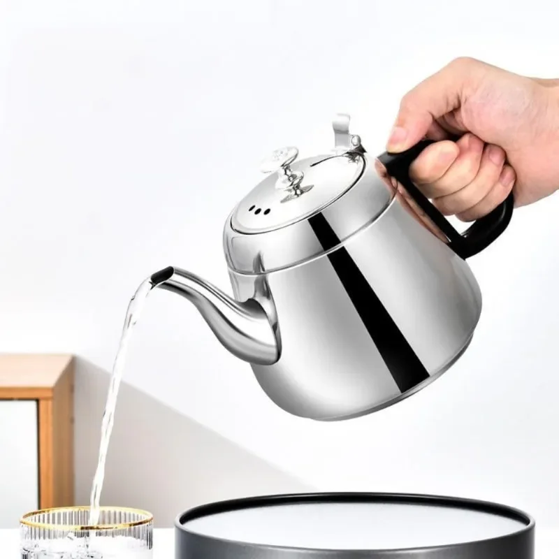 2/1.5/1.2L Stainless Steel Teapot Kettle Tea Water Stove Coffee Pot Home Office Restaurant Kettle Whistling Kettle Teakettle