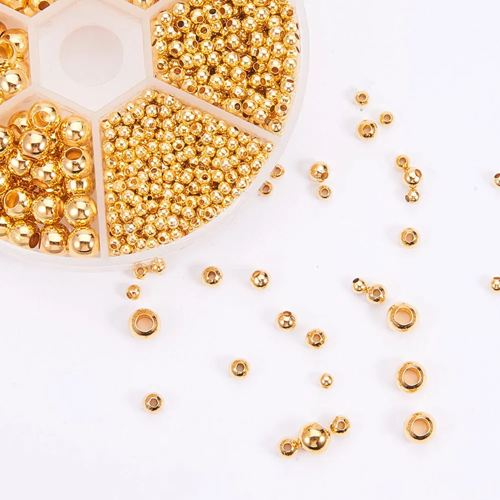 

1Set Glossy Copper Metal Alloy Spacer Beads Mixed Pendant Charms Storage Box Jewelry Making DIY Accessories Necklace Bracelet