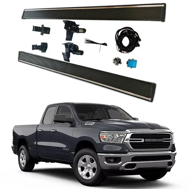Smart Power Running Boards, Electric Side Steps with Motor for Ford Ranger F150 Dodge Ram 1500, Direct Bolt-On Aluminum