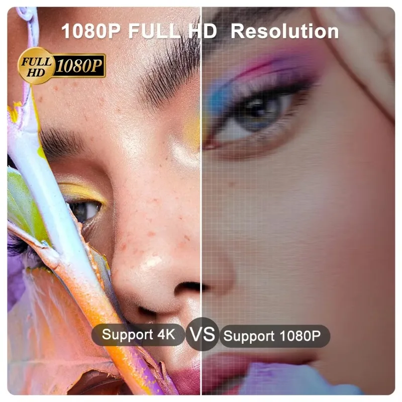 VF71 1080P جهاز عرض فيديو عالي الدقة ذكي أندرويد التركيز التلقائي كيستون تصحيح جهاز عرض المسرح المنزلي